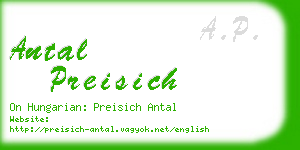 antal preisich business card